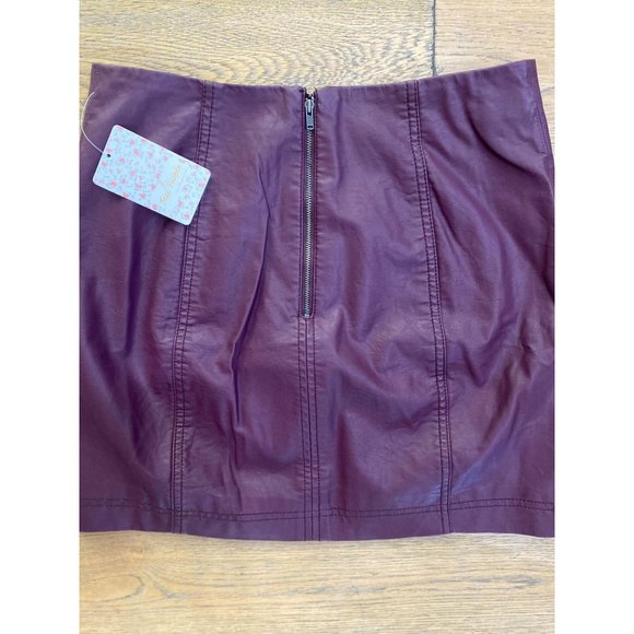 (Sold) Free People Modern Femme Vegan LeatherSkirt - Picture 11 of 12
